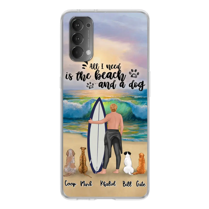 Custom Personalized Surfing Phone Case - Woman/Man With Upto 4 Pets  - Phone Case For Xiaomi, Huawei and Oppo - CCS180