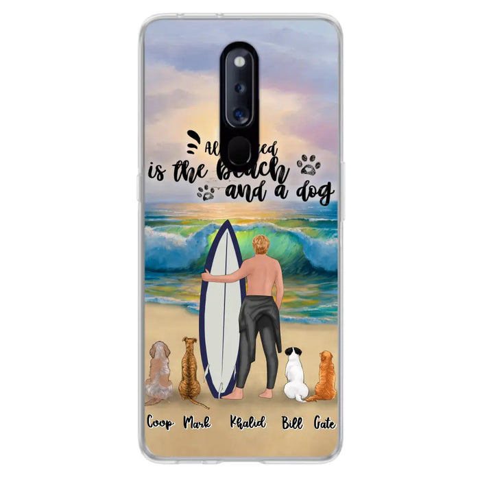 Custom Personalized Surfing Phone Case - Woman/Man With Upto 4 Pets  - Phone Case For Xiaomi, Huawei and Oppo - CCS180