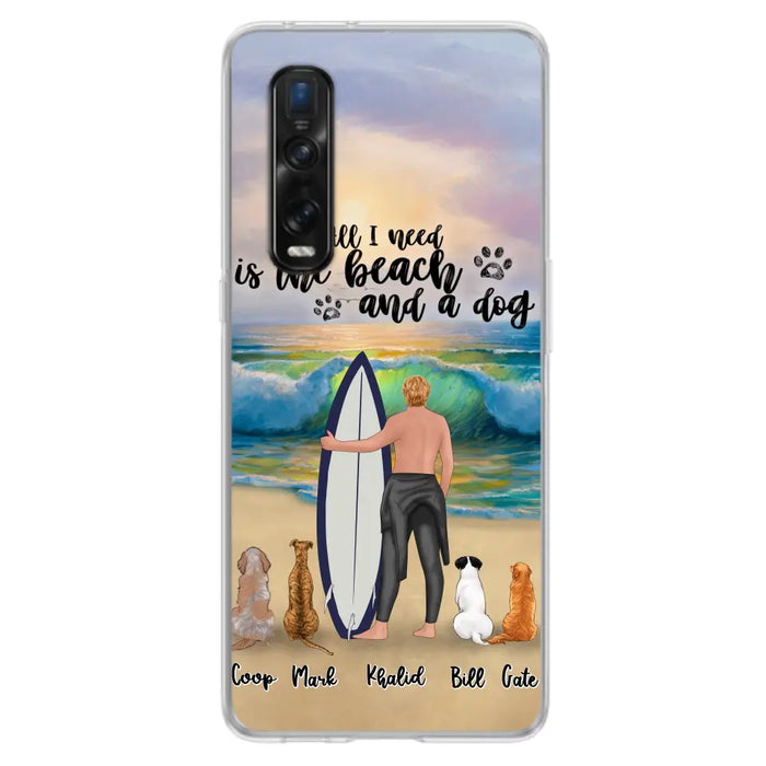 Custom Personalized Surfing Phone Case - Woman/Man With Upto 4 Pets  - Phone Case For Xiaomi, Huawei and Oppo - CCS180