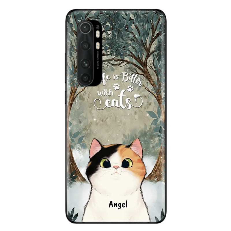 Personalized Cat Phone Case - Up to 6 Cats - Best Gift For Cat Lover - Life Is Better With Cats - Phone Case For  Xiaomi, Oppo And Huawei