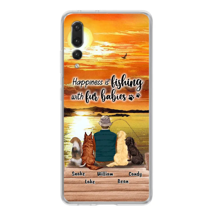 Custom Personalized Fishing Man/Woman Phone Case - Upto 4 Pets - Phone Case For Xiaomi, Huawei and Oppo - 4TC88X