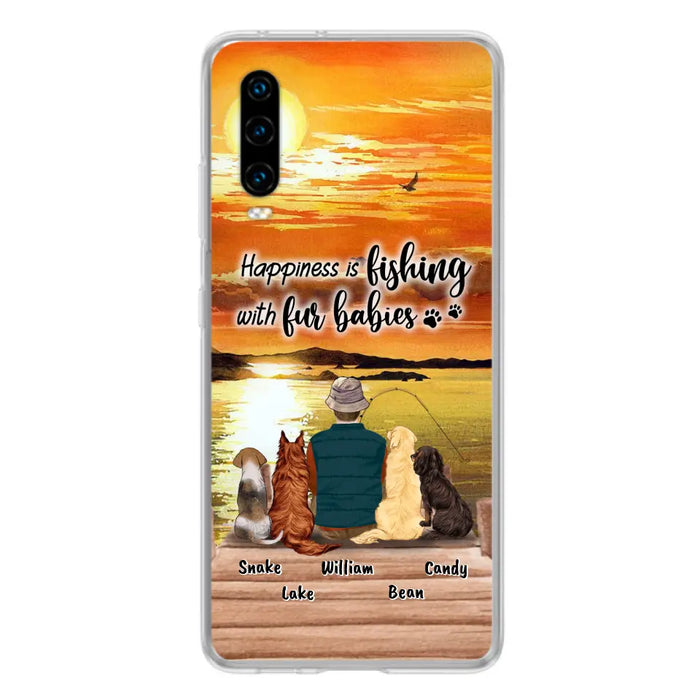 Custom Personalized Fishing Man/Woman Phone Case - Upto 4 Pets - Phone Case For Xiaomi, Huawei and Oppo - 4TC88X