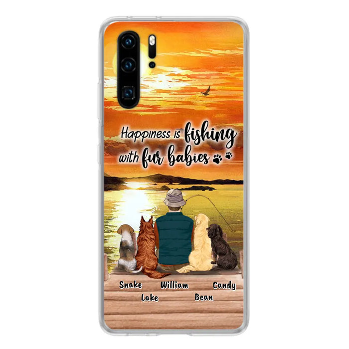 Custom Personalized Fishing Man/Woman Phone Case - Upto 4 Pets - Phone Case For Xiaomi, Huawei and Oppo - 4TC88X