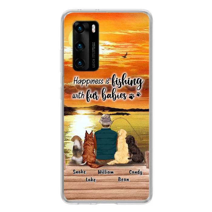 Custom Personalized Fishing Man/Woman Phone Case - Upto 4 Pets - Phone Case For Xiaomi, Huawei and Oppo - 4TC88X