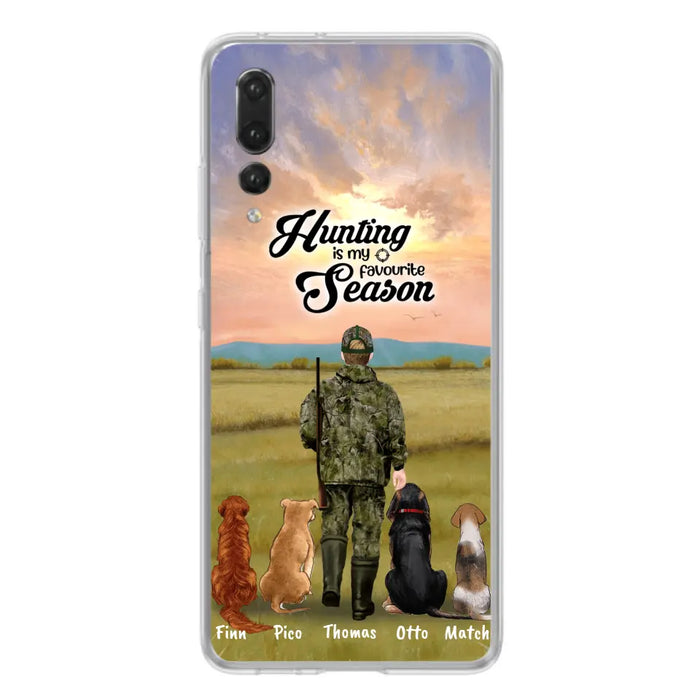 Custom Personalized Hunting Phone Case - Man/Woman With Upto 4 Dogs - Phone Case For Xiaomi, Huawei and Oppo - 4168OK