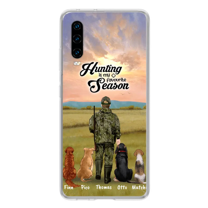 Custom Personalized Hunting Phone Case - Man/Woman With Upto 4 Dogs - Phone Case For Xiaomi, Huawei and Oppo - 4168OK