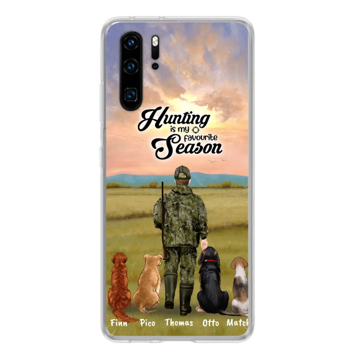 Custom Personalized Hunting Phone Case - Man/Woman With Upto 4 Dogs - Phone Case For Xiaomi, Huawei and Oppo - 4168OK