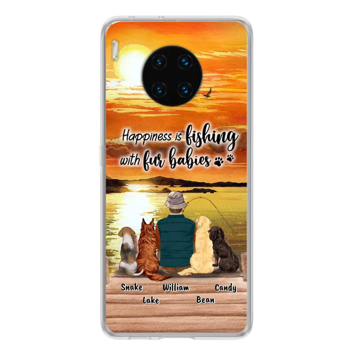 Custom Personalized Fishing Man/Woman Phone Case - Upto 4 Pets - Phone Case For Xiaomi, Huawei and Oppo - 4TC88X