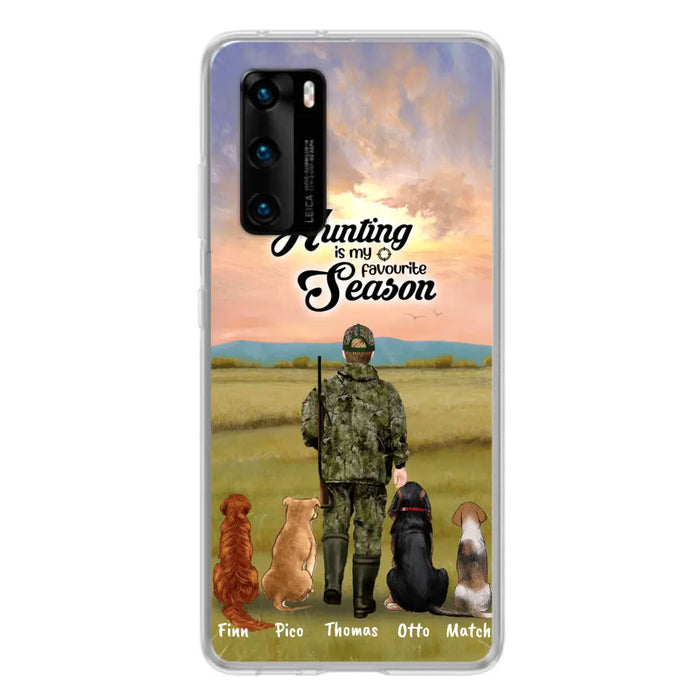 Custom Personalized Hunting Phone Case - Man/Woman With Upto 4 Dogs - Phone Case For Xiaomi, Huawei and Oppo - 4168OK