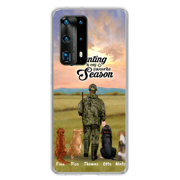 Custom Personalized Hunting Phone Case - Man/Woman With Upto 4 Dogs - Phone Case For Xiaomi, Huawei and Oppo - 4168OK