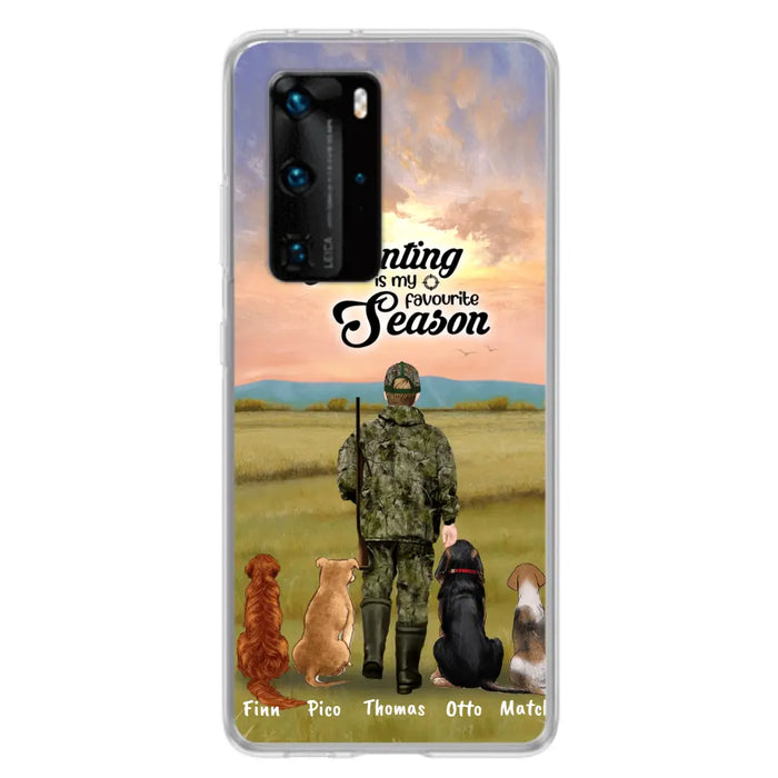 Custom Personalized Hunting Phone Case - Man/Woman With Upto 4 Dogs - Phone Case For Xiaomi, Huawei and Oppo - 4168OK