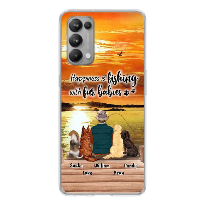 Custom Personalized Fishing Man/Woman Phone Case - Upto 4 Pets - Phone Case For Xiaomi, Huawei and Oppo - 4TC88X