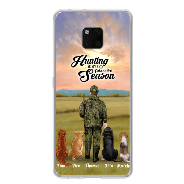 Custom Personalized Hunting Phone Case - Man/Woman With Upto 4 Dogs - Phone Case For Xiaomi, Huawei and Oppo - 4168OK