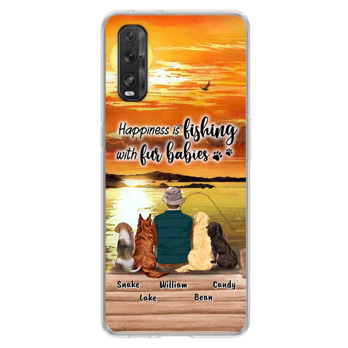 Custom Personalized Fishing Man/Woman Phone Case - Upto 4 Pets - Phone Case For Xiaomi, Huawei and Oppo - 4TC88X