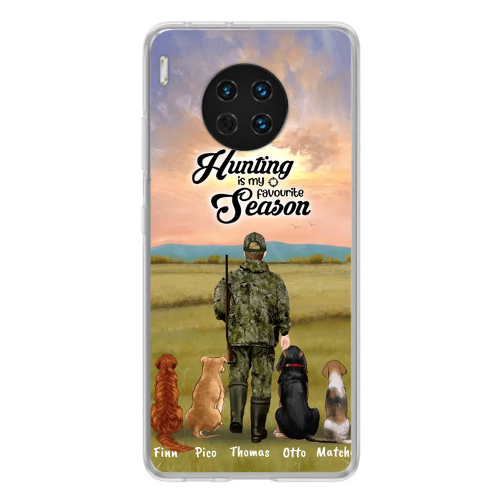 Custom Personalized Hunting Phone Case - Man/Woman With Upto 4 Dogs - Phone Case For Xiaomi, Huawei and Oppo - 4168OK