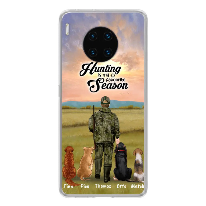 Custom Personalized Hunting Phone Case - Man/Woman With Upto 4 Dogs - Phone Case For Xiaomi, Huawei and Oppo - 4168OK