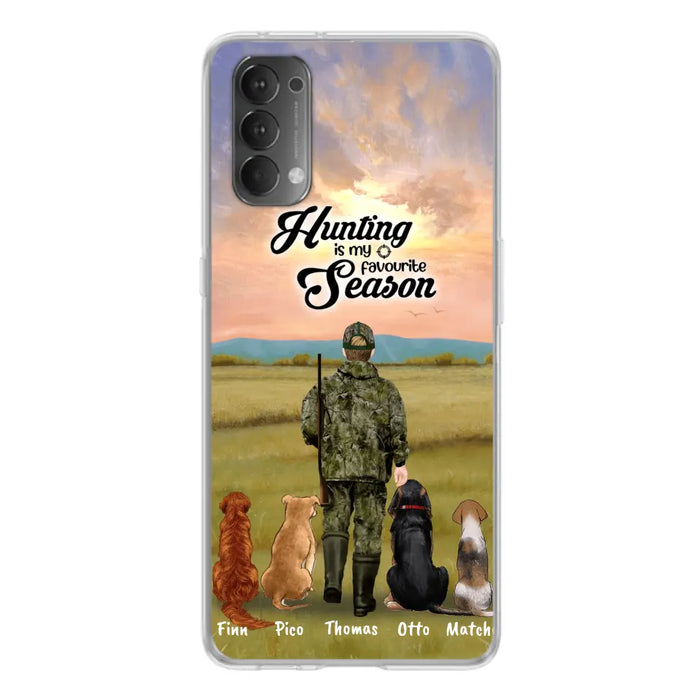 Custom Personalized Hunting Phone Case - Man/Woman With Upto 4 Dogs - Phone Case For Xiaomi, Huawei and Oppo - 4168OK