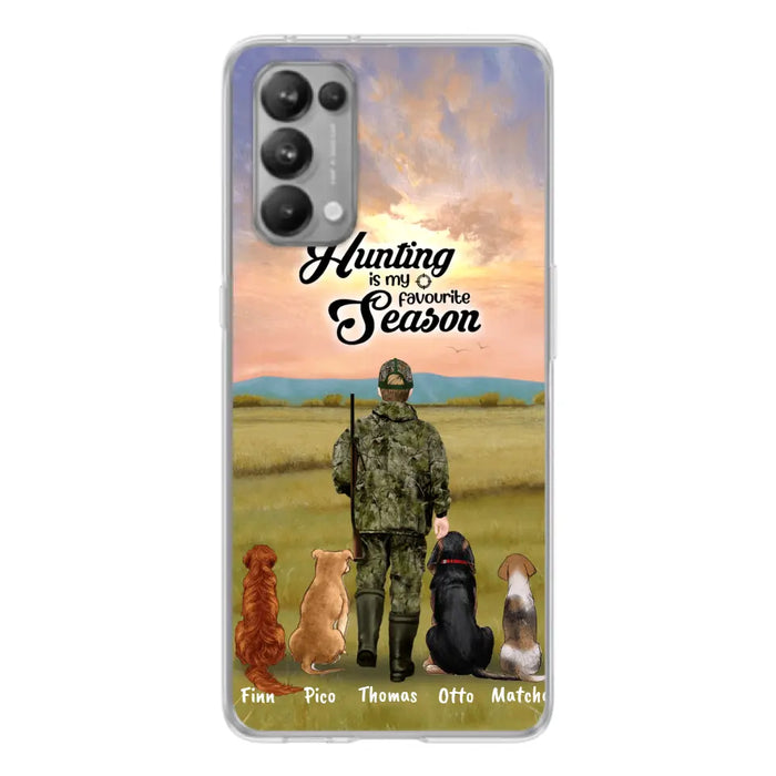 Custom Personalized Hunting Phone Case - Man/Woman With Upto 4 Dogs - Phone Case For Xiaomi, Huawei and Oppo - 4168OK