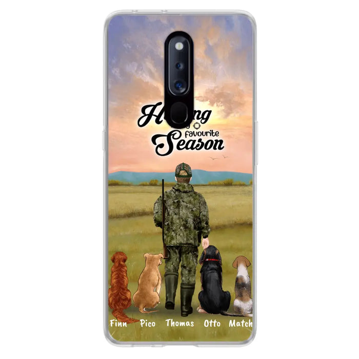 Custom Personalized Hunting Phone Case - Man/Woman With Upto 4 Dogs - Phone Case For Xiaomi, Huawei and Oppo - 4168OK