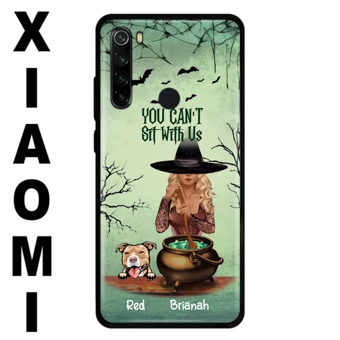 Custom Personalized Dog And Witch Phone Case - Upto 4 Dogs - You Can't Sit With Us - Phone Case For Xiaomi, Huawei and Oppo