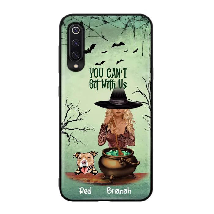 Custom Personalized Dog And Witch Phone Case - Upto 4 Dogs - You Can't Sit With Us - Phone Case For Xiaomi, Huawei and Oppo