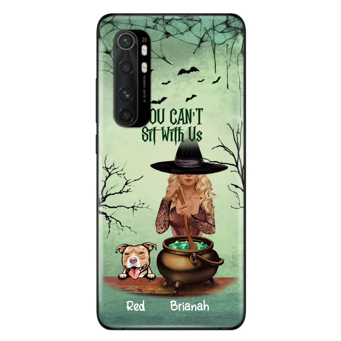 Custom Personalized Dog And Witch Phone Case - Upto 4 Dogs - You Can't Sit With Us - Phone Case For Xiaomi, Huawei and Oppo