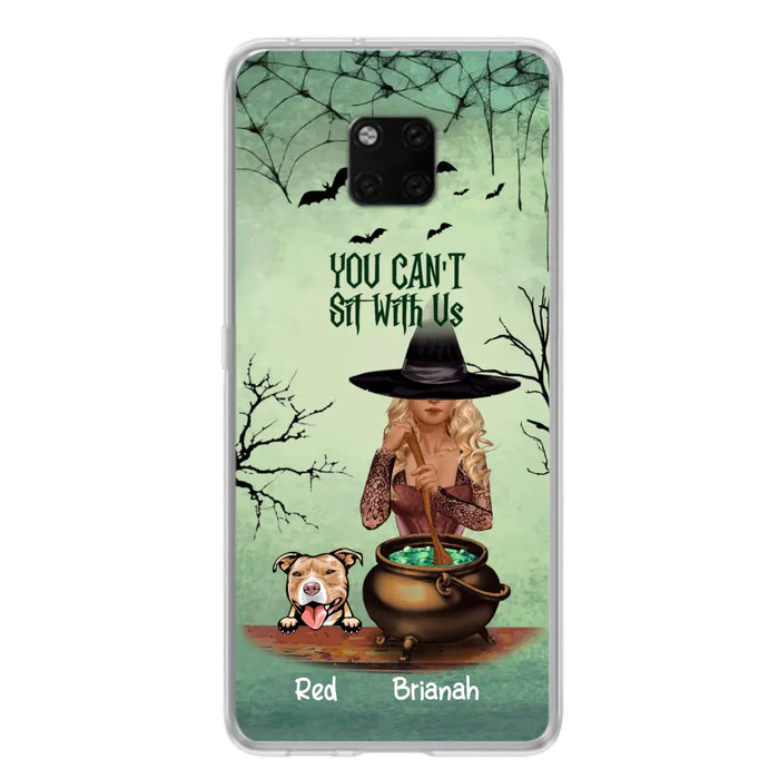 Custom Personalized Dog And Witch Phone Case - Upto 4 Dogs - You Can't Sit With Us - Phone Case For Xiaomi, Huawei and Oppo