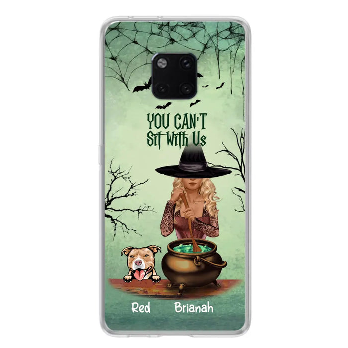 Custom Personalized Dog And Witch Phone Case - Upto 4 Dogs - You Can't Sit With Us - Phone Case For Xiaomi, Huawei and Oppo