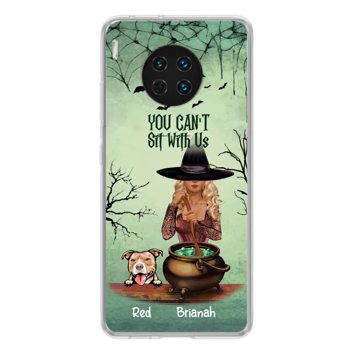 Custom Personalized Dog And Witch Phone Case - Upto 4 Dogs - You Can't Sit With Us - Phone Case For Xiaomi, Huawei and Oppo