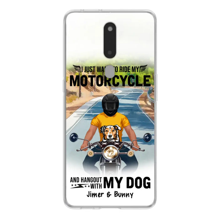 Custom Personalized Dog With Biker Phone Case - Upto 3 Dogs - Gifts For Dog Lover - Hangout With My Dog - Phone Case For Xiaomi, Oppo And Huawei