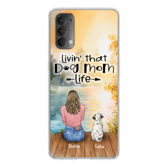 Personalized Dog Mom Phone Case - Case for Huawei, Oppo and Xiaomi - Gift for Dog Lovers with upto 4 Dogs - Livin' that dog mom life