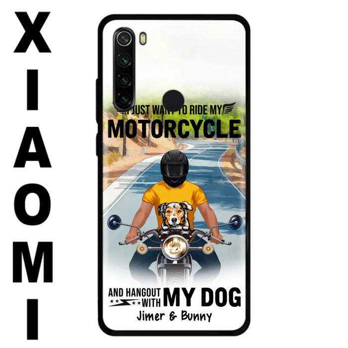 Custom Personalized Dog With Biker Phone Case - Upto 3 Dogs - Gifts For Dog Lover - Hangout With My Dog - Phone Case For Xiaomi, Oppo And Huawei