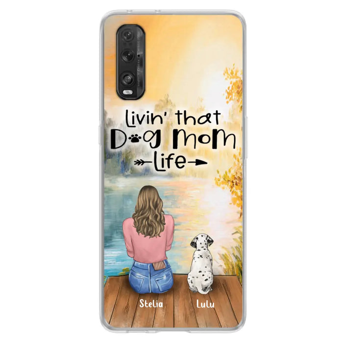 Personalized Dog Mom Phone Case - Case for Huawei, Oppo and Xiaomi - Gift for Dog Lovers with upto 4 Dogs - Livin' that dog mom life