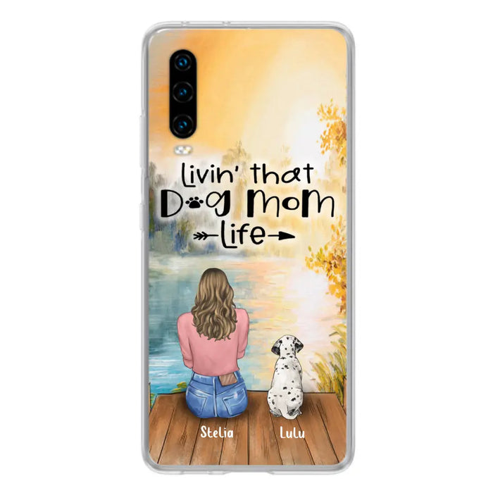 Personalized Dog Mom Phone Case - Case for Huawei, Oppo and Xiaomi - Gift for Dog Lovers with upto 4 Dogs - Livin' that dog mom life