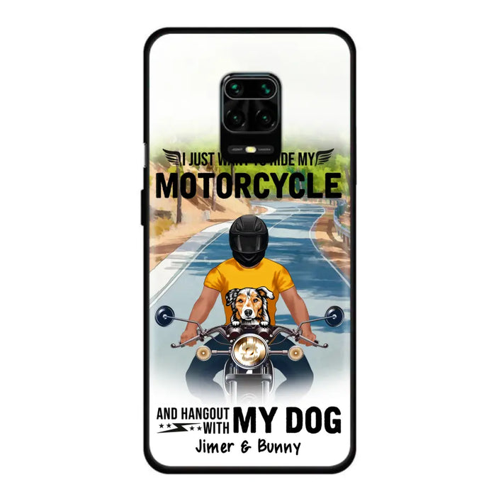 Custom Personalized Dog With Biker Phone Case - Upto 3 Dogs - Gifts For Dog Lover - Hangout With My Dog - Phone Case For Xiaomi, Oppo And Huawei