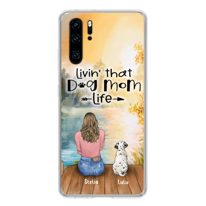 Personalized Dog Mom Phone Case - Case for Huawei, Oppo and Xiaomi - Gift for Dog Lovers with upto 4 Dogs - Livin' that dog mom life