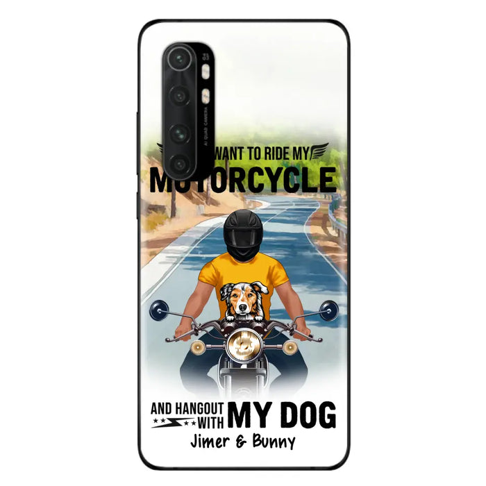 Custom Personalized Dog With Biker Phone Case - Upto 3 Dogs - Gifts For Dog Lover - Hangout With My Dog - Phone Case For Xiaomi, Oppo And Huawei