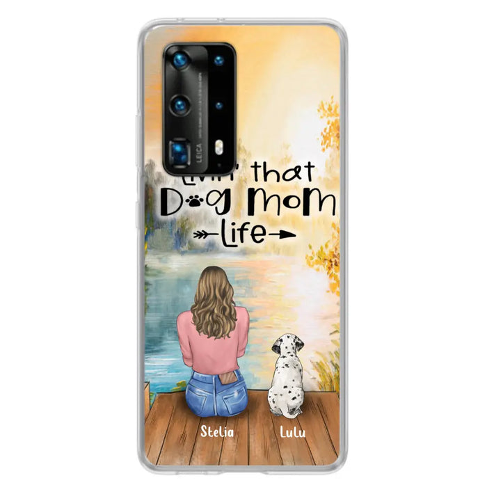 Personalized Dog Mom Phone Case - Case for Huawei, Oppo and Xiaomi - Gift for Dog Lovers with upto 4 Dogs - Livin' that dog mom life