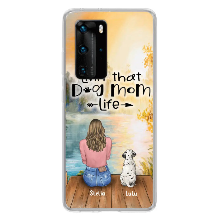 Personalized Dog Mom Phone Case - Case for Huawei, Oppo and Xiaomi - Gift for Dog Lovers with upto 4 Dogs - Livin' that dog mom life