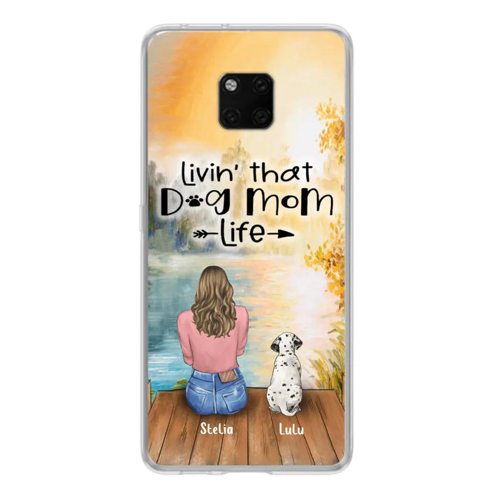 Personalized Dog Mom Phone Case - Case for Huawei, Oppo and Xiaomi - Gift for Dog Lovers with upto 4 Dogs - Livin' that dog mom life