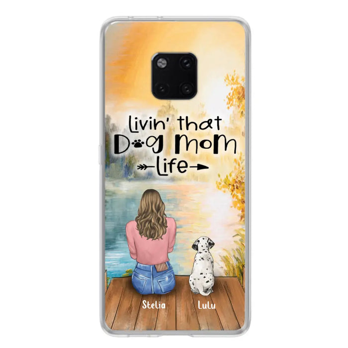 Personalized Dog Mom Phone Case - Case for Huawei, Oppo and Xiaomi - Gift for Dog Lovers with upto 4 Dogs - Livin' that dog mom life