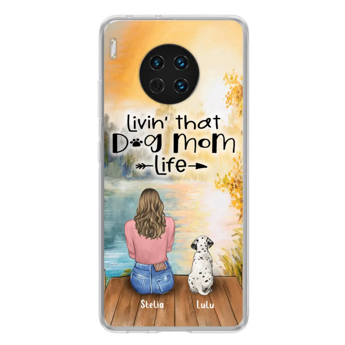 Personalized Dog Mom Phone Case - Case for Huawei, Oppo and Xiaomi - Gift for Dog Lovers with upto 4 Dogs - Livin' that dog mom life