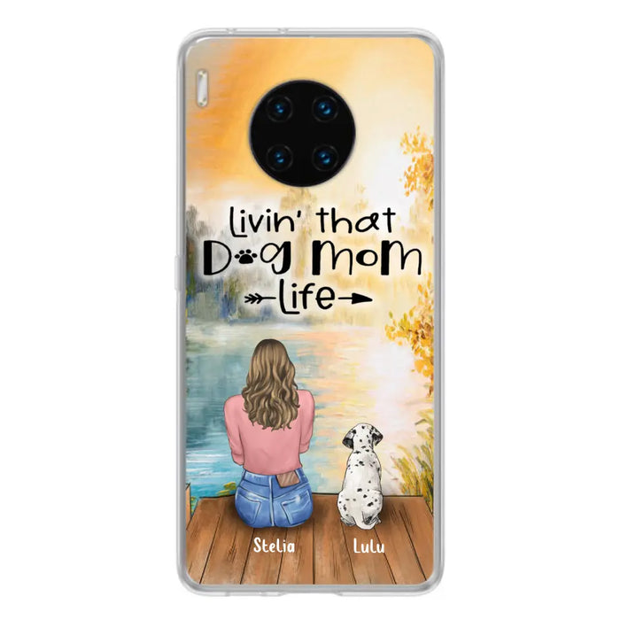 Personalized Dog Mom Phone Case - Case for Huawei, Oppo and Xiaomi - Gift for Dog Lovers with upto 4 Dogs - Livin' that dog mom life