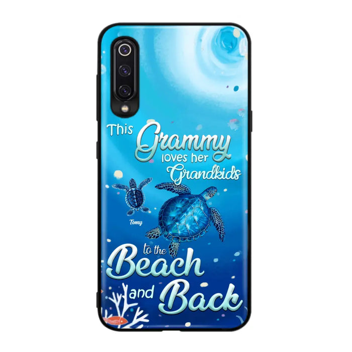 Custom Personalized Grandma Turtle Phone Case - Upto 6 Turtles - This Grammy Loves Her Grandkids To The Beach And Back - For Xiaomi, Oppo And Huawei Phone Case - HWDFYR