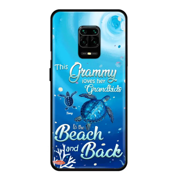 Custom Personalized Grandma Turtle Phone Case - Upto 6 Turtles - This Grammy Loves Her Grandkids To The Beach And Back - For Xiaomi, Oppo And Huawei Phone Case - HWDFYR