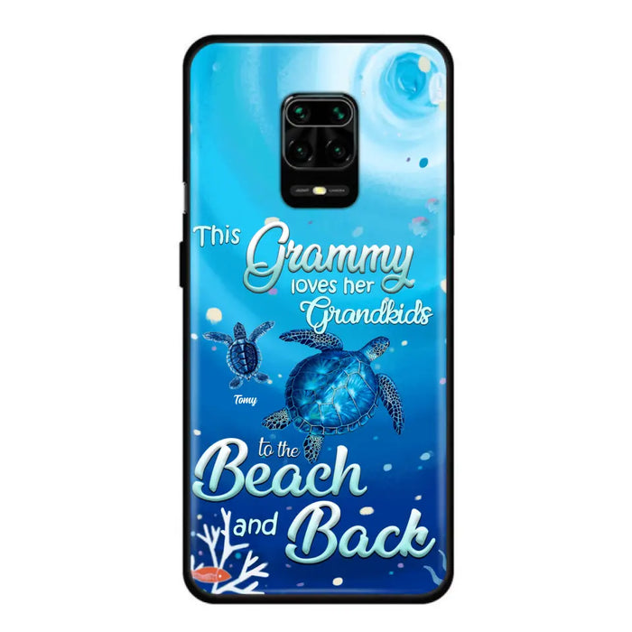 Custom Personalized Grandma Turtle Phone Case - Upto 6 Turtles - This Grammy Loves Her Grandkids To The Beach And Back - For Xiaomi, Oppo And Huawei Phone Case - HWDFYR