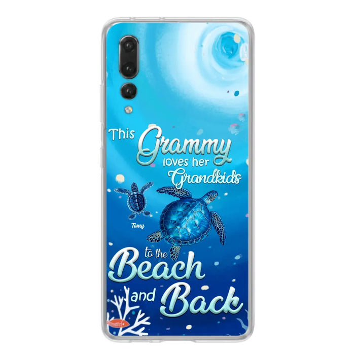 Custom Personalized Grandma Turtle Phone Case - Upto 6 Turtles - This Grammy Loves Her Grandkids To The Beach And Back - For Xiaomi, Oppo And Huawei Phone Case - HWDFYR