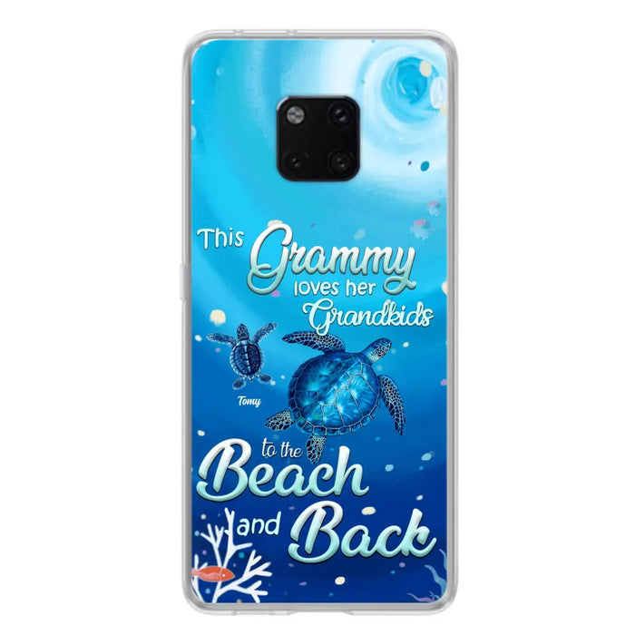 Custom Personalized Grandma Turtle Phone Case - Upto 6 Turtles - This Grammy Loves Her Grandkids To The Beach And Back - For Xiaomi, Oppo And Huawei Phone Case - HWDFYR