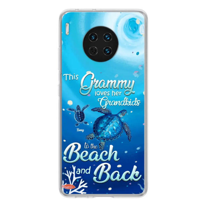 Custom Personalized Grandma Turtle Phone Case - Upto 6 Turtles - This Grammy Loves Her Grandkids To The Beach And Back - For Xiaomi, Oppo And Huawei Phone Case - HWDFYR