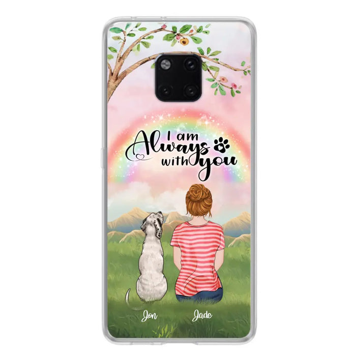 Custom Personalized Dog Mom/Dad Phone Case - Upto 4 Dogs - Best Gift For Dog Lover - I Am Always With You - Case For Oppo Huawei Xiaomi - 5BWJPA